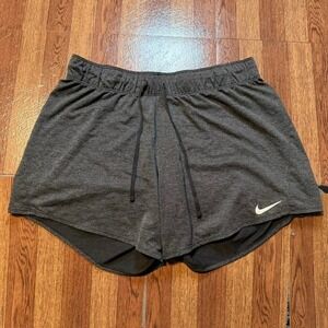 Nike Grey Women's Dri-Fit Tech Retro Sportswear Running Train Shorts XL